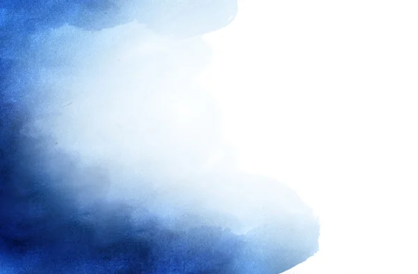Abstrakt blå akvarell handmålad bakgrund — Stockfoto