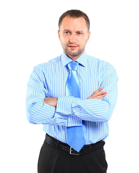 Portrait of a young businessman isolated on white background — Stock Photo, Image