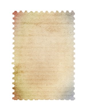 Blank post stamp scanned with high resolution. Saved with clipping path. clipart