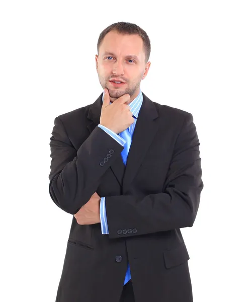 Retrato de un joven guapo en un traje de negocios — Foto de Stock