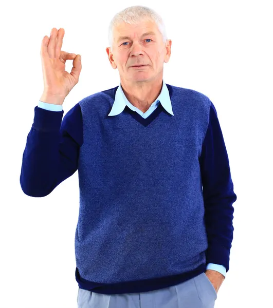 Nahaufnahme eines lächelnden Seniors — Stockfoto