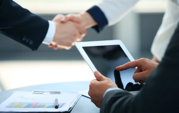 Businessman holding digital tablet — Stock Photo, Image