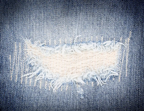 Mavi jeans kumaş dokusu — Stok fotoğraf