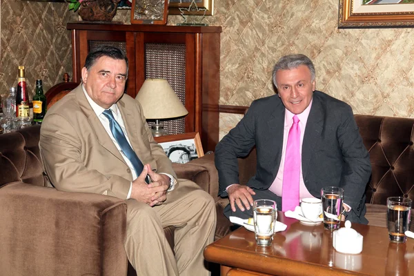 Karatzaferis and Psomiadis in a meeting — Stock Photo, Image