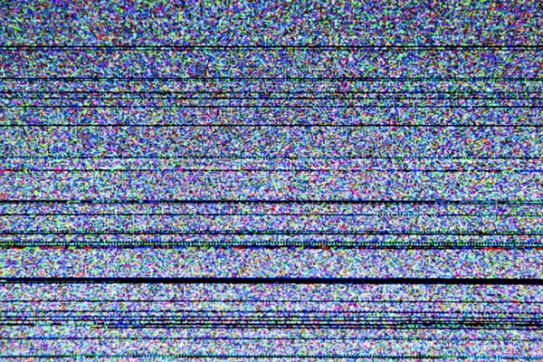 정적 잡음을 가진 텔레비전 화면 — 스톡 사진