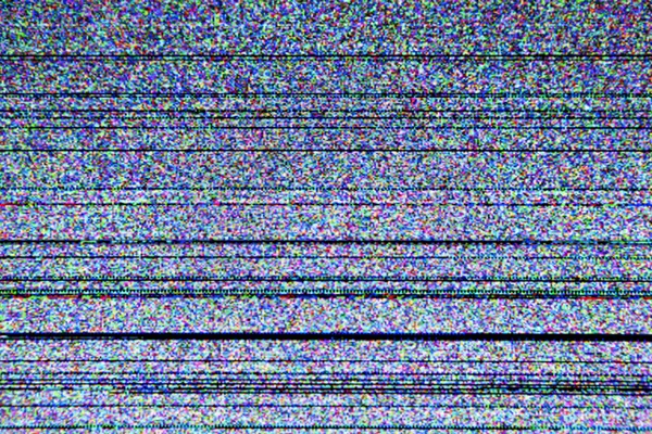 Телевізійний екран зі статичним шумом — стокове фото