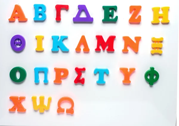 Řecké hračka abeceda — Stock fotografie