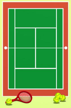 Tenis alanın arka plan