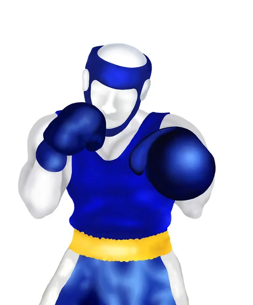 Boxe: Boxer in piedi sul ring pronto a combattere — Foto Stock
