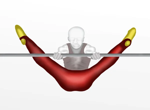 जिम्नास्टिक्स: उच्च बार पर जिम्नास्ट हाथ — स्टॉक फ़ोटो, इमेज