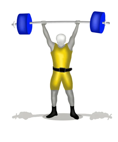 Weightlifting : Sportman in Clean and Jerk Position — Stock Photo, Image