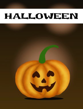 Cadılar Bayramı afiş ve jack-o-lantern kabaklar