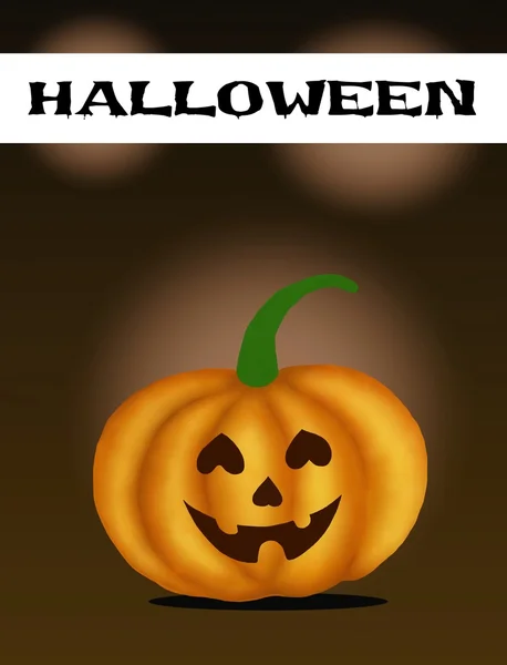 Banner de Halloween y calabazas Jack-o-Lantern — Foto de Stock