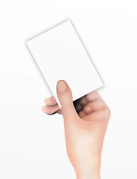 Hand Holding A Blank Business Card — Stock Photo, Image