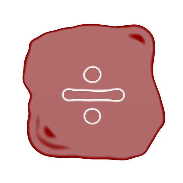 Brązowy czerwony kamień znak dzielenia — Zdjęcie stockowe