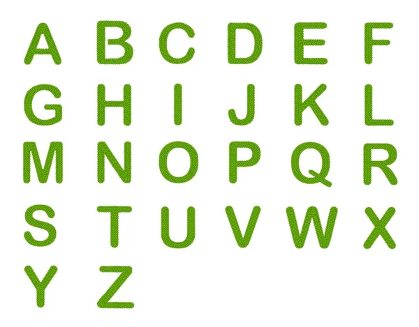 Vier klavertje van alfabet alfabet a-z — Stockfoto