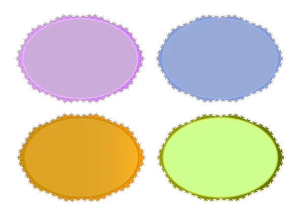 Разноцветные рамки круга в винтажном стиле — стоковое фото