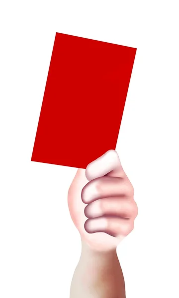 Hand Showing A Blank of Red Card — Stock Photo, Image