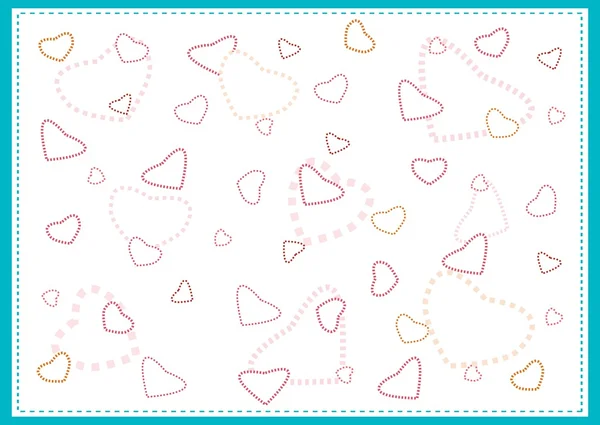 Nicely Hearts Pattern with A Blue Background — Stock Photo, Image