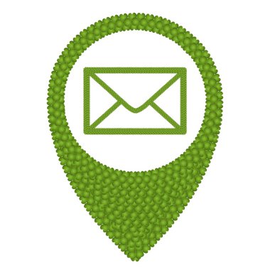 dört yapraklı yonca zarfın navication simgesi