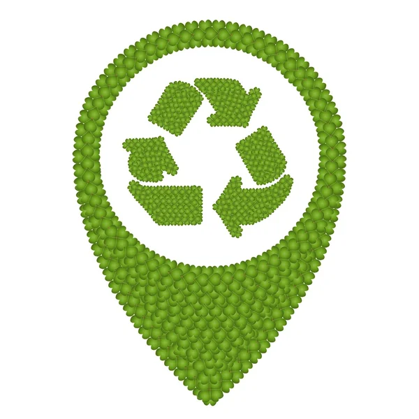 Four Leaf Clover of Recycle Icon in Navication Icon — Stock Photo, Image