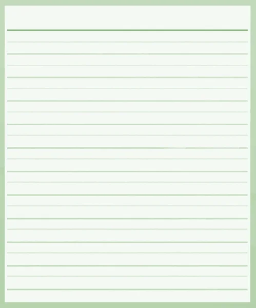 A Sheet of Green Color Lined Paper — Stock Photo, Image