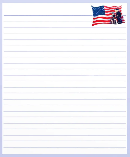 紫の色の独立記念日フラグ並んで紙 — ストック写真