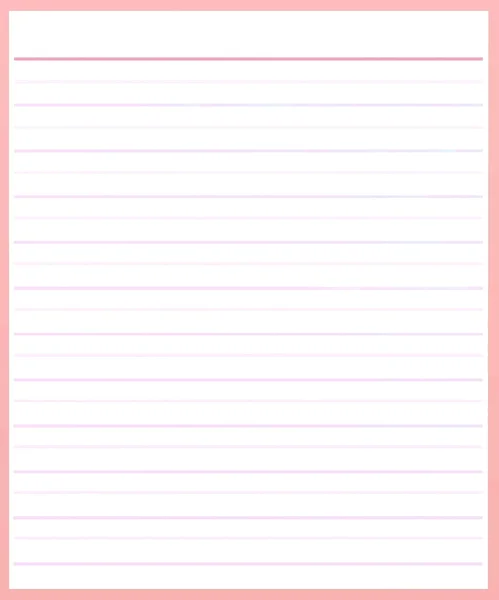 Ein Blatt rosafarbenes liniertes Papier — Stockfoto