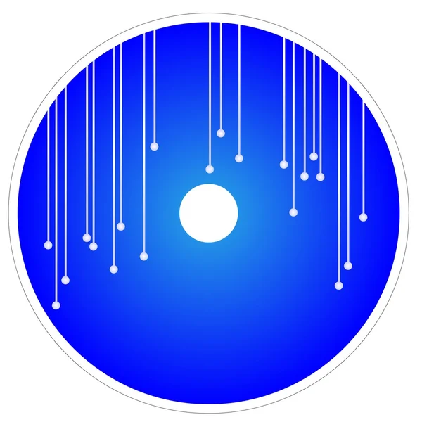 Illustration av blå mallen för cd och dvd — Stock vektor
