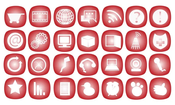 The Communication Icon on A Red Background — Stock Vector