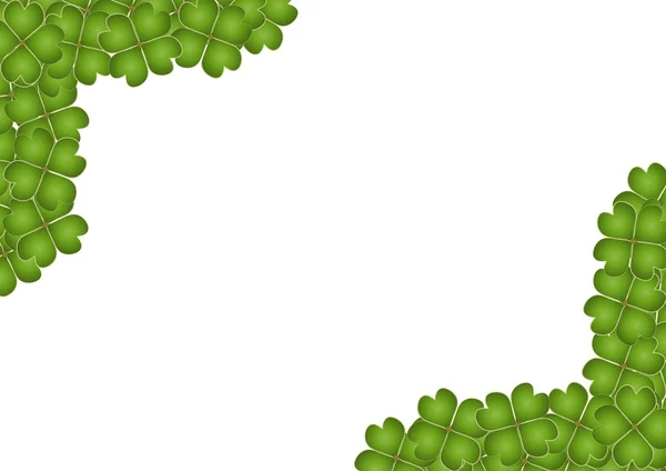 An Illustration Frame of Four Leaf Clover with Copy Space — Stock Photo, Image