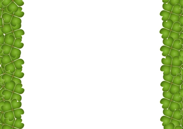 Ilustracja pionowe czterolistna koniczyna ramki z kopia miejsce — Zdjęcie stockowe
