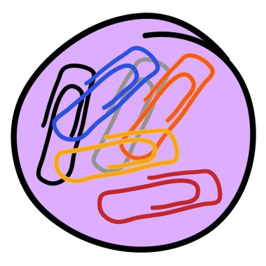 yuvarlak mor zemin üzerine altı ataç