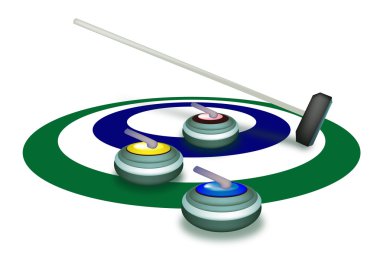 curling taşı buz yüzük koleksiyonu