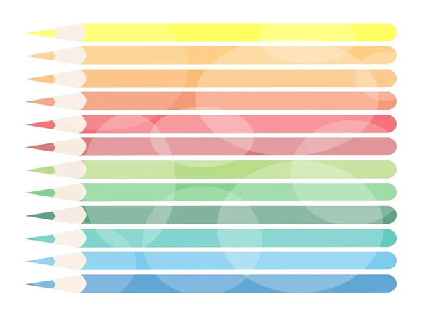 Un'illustrazione di matite colorate colorate sfondo — Vettoriale Stock