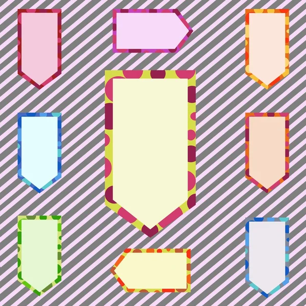 Un ensemble d'illustration de bannière ondulée abstraite — Image vectorielle