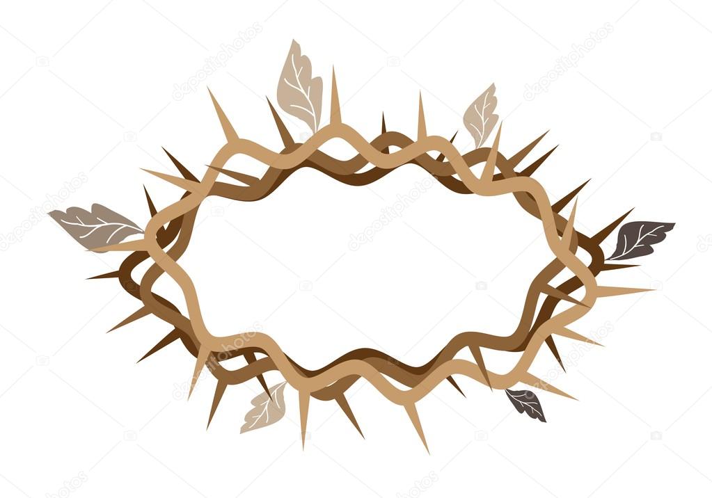 A Crown of Thorns with Dried Leaves