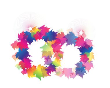 renkli akçaağaç yaprakları iki alyans