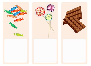 çikolata, lolipop ve güzel arka plan üzerinde sert şeker