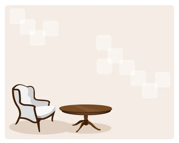 Antyczne skórzanych fotelach w salonie tło — Wektor stockowy