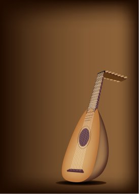 koyu kahverengi zemin üzerine güzel bir antika UD