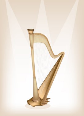kahverengi sahne zemin üzerine güzel bir harp