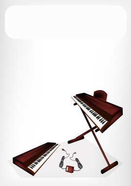 retro synthesizer ile beyaz bayrak