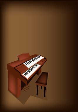 koyu kahverengi zemin üzerinde bir retro boru organ