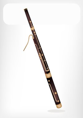 A Classical Bassoon with A White Banner clipart