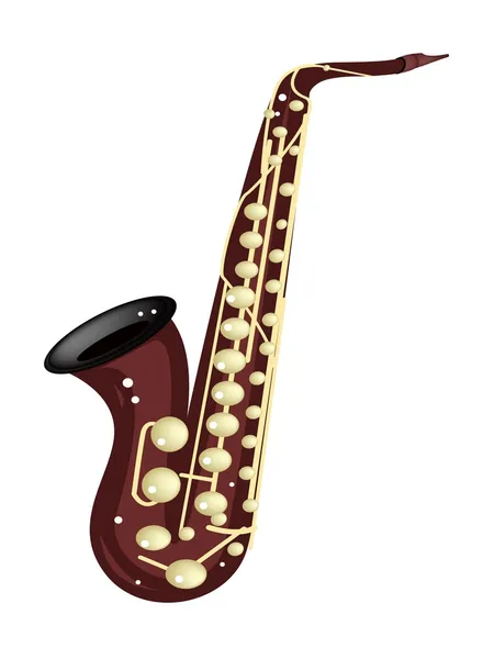 A Musical Alto Saxophone Isolated on White Background — Stock Vector