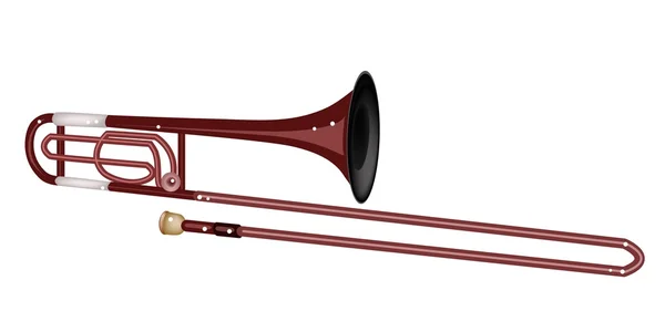 Симфонический тромбон, изолированный на белом фоне — стоковый вектор