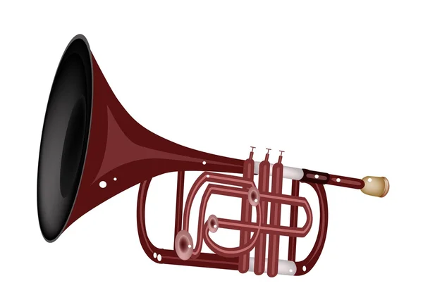 Un corneta musical aislado sobre fondo blanco — Archivo Imágenes Vectoriales
