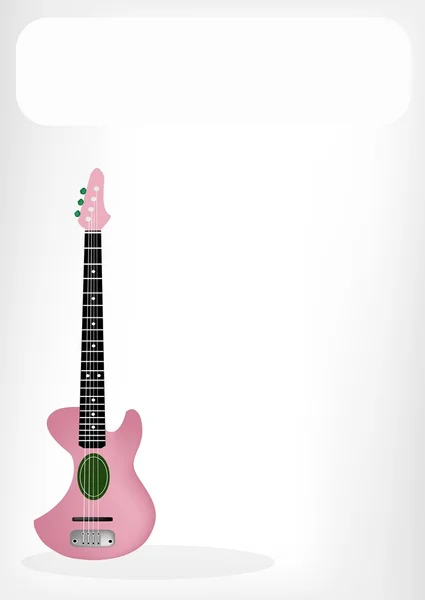 Due bellissime chitarre ukulele con un banner bianco — Vettoriale Stock
