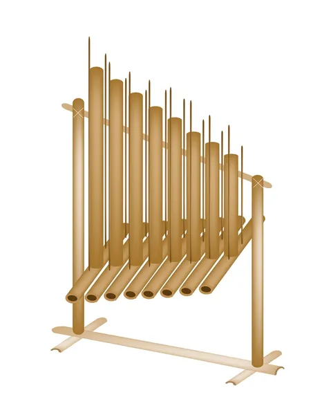 Un angklung musicale su sfondo bianco — Vettoriale Stock